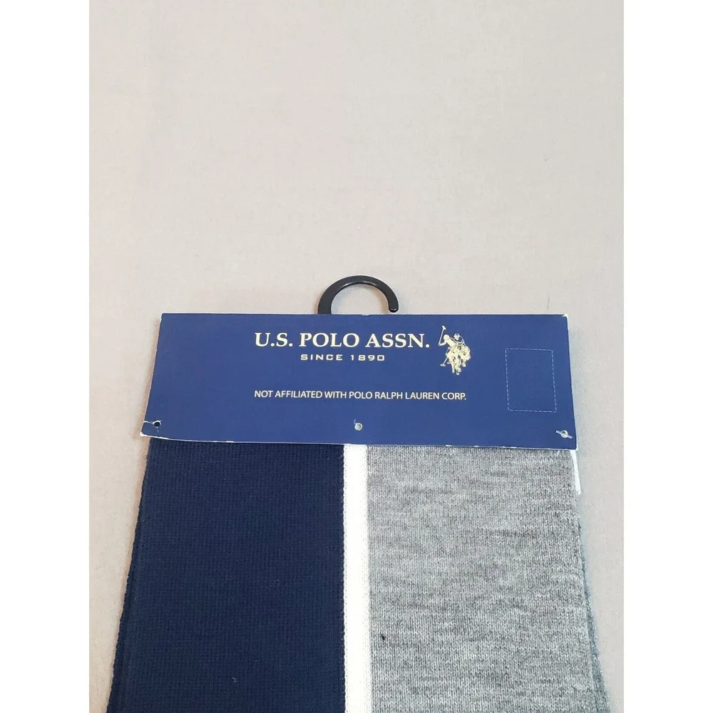 US Polo Winter Scarf Blue Gray 52